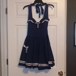 Hell Bunny Halter Sailor Dress